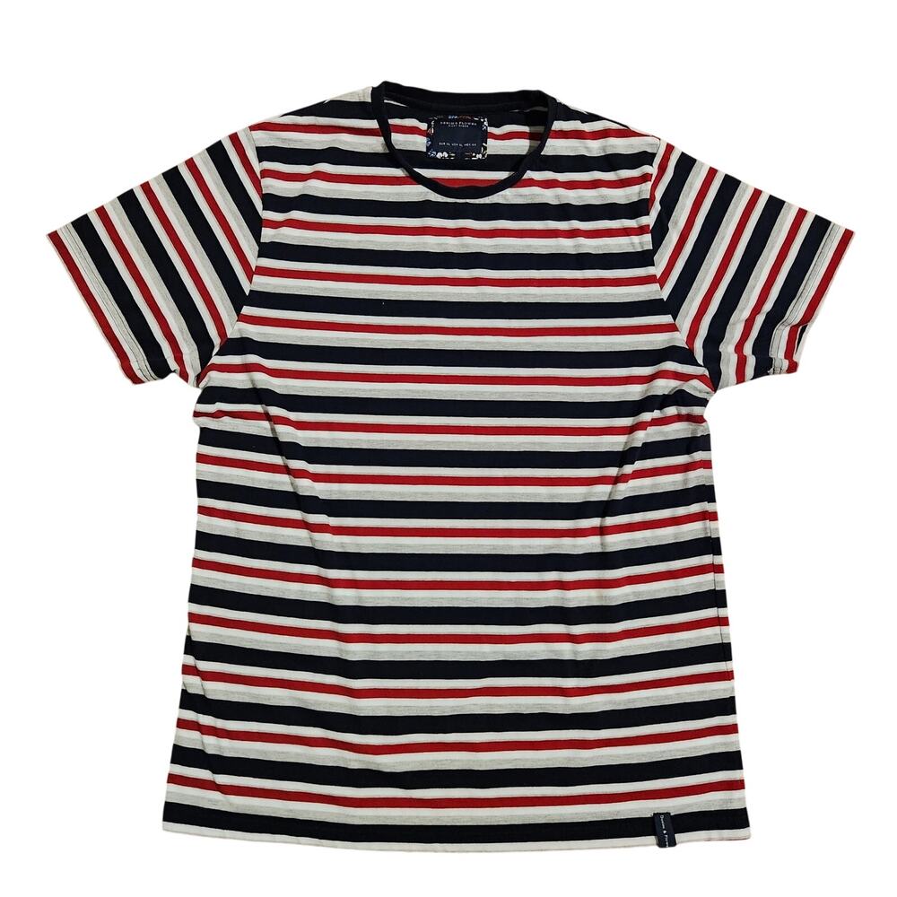 Denim Flowers Striped